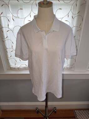 BOSS Hugo Boss Regular Fit Polo Shirt White Size Large
